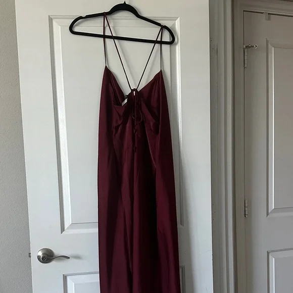 H&M Burgundy Midi Slip Dress NWOT - Picture 3 of 4